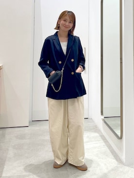 「アイテム（テーラードジャケット）」を使った、mikaxさん（レディース・158cm・40代）の秋コーディネート