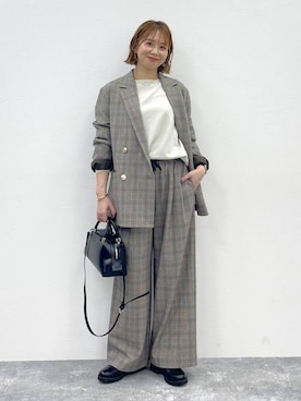 「アイテム（テーラードジャケット）」を使った、mikaxさん（レディース・158cm・40代）の秋コーディネート