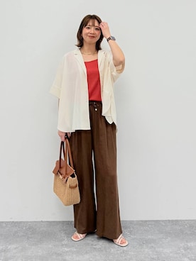 「Elura（エルーラ）のアイテム」を使った、mikaxさん（レディース・158cm）の春コーディネート