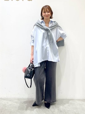 「アイテム（キーホルダー）」を使った、mikaxさん（レディース・158cm）の夏コーディネート