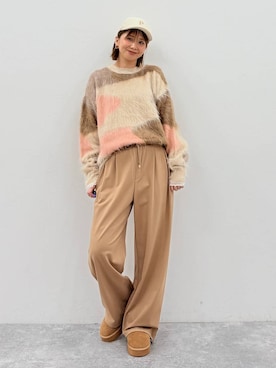 「アイテム（帽子）」を使った、mikaxさん（レディース・158cm・40代）の秋コーディネート