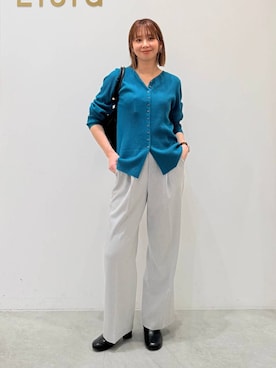 「アイテム（ボストンバッグ）」を使った、mikaxさん（レディース・158cm・40代）の冬コーディネート