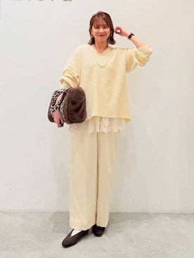 「アイテム（パンプス）」を使った、mikaxさん（レディース・158cm・40代）の冬コーディネート