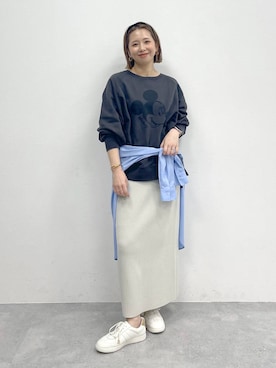 「アイテム（スウェット）」を使った、mikaxさん（レディース・158cm・40代）の夏コーディネート