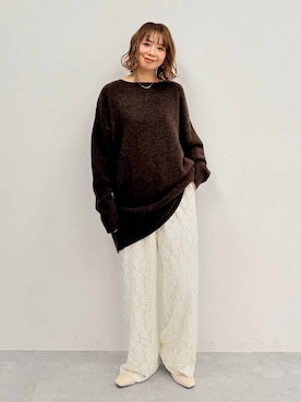 「アイテム（パンプス）」を使った、mikaxさん（レディース・158cm・40代）の冬コーディネート