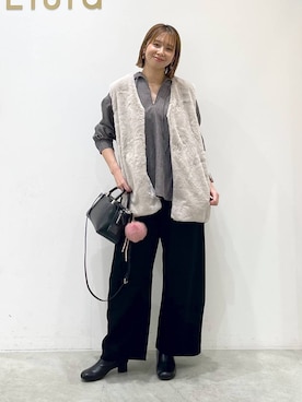 「アイテム（スウェットパンツ）」を使った、mikaxさん（レディース・158cm・40代）の秋コーディネート