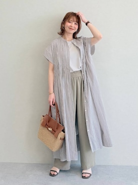 「Elura（エルーラ）のアイテム」を使った、mikaxさん（レディース・158cm）の夏コーディネート