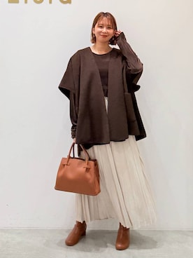 「アイテム（スカート）」を使った、mikaxさん（レディース・158cm・40代）の秋コーディネート