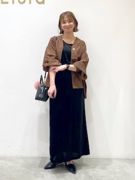 「アイテム（カーディガン/ボレロ）」を使った、mikaxさん（レディース・158cm・40代）の夏コーディネート