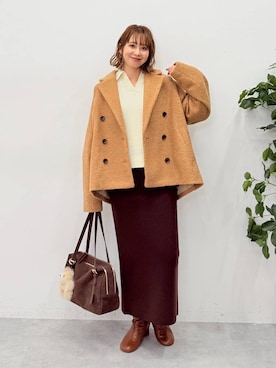 「Elura（エルーラ）のアイテム」を使った、mikaxさん（レディース・158cm）の冬コーディネート