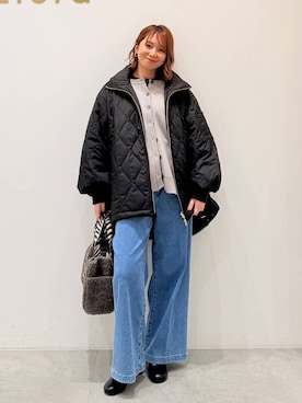 「アイテム（MA-1）」を使った、mikaxさん（レディース・158cm・40代）の秋コーディネート