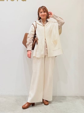 「アイテム（ボストンバッグ）」を使った、mikaxさん（レディース・158cm・40代）の秋コーディネート