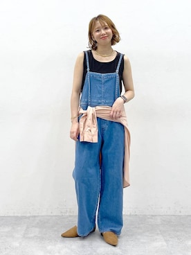 「アイテム（オールインワン・サロペット）」を使った、mikaxさん（レディース・158cm・40代）の夏コーディネート
