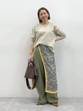 「アイテム（カーゴパンツ）」を使った、mikaxさん（レディース・158cm・40代）の夏コーディネート