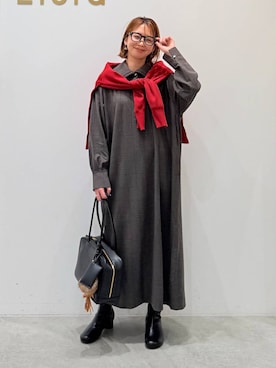「アイテム（ワンピース/ドレス）」を使った、mikaxさん（レディース・158cm・40代）の秋コーディネート