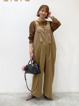 「アイテム（サロペット/オーバーオール）」を使った、mikaxさん（レディース・158cm・40代）の秋コーディネート