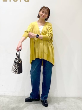 「アイテム（カーディガン/ボレロ）」を使った、mikaxさん（レディース・158cm・40代）の夏コーディネート