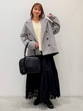 「アイテム（スカート）」を使った、mikaxさん（レディース・158cm・40代）の冬コーディネート