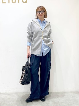 「アイテム（パーカー）」を使った、mikaxさん（レディース・158cm・40代）の秋コーディネート