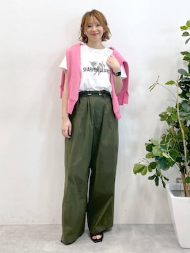 「Elura（エルーラ）のアイテム（サンダル）」を使った、mikaxさん（レディース・158cm）の夏コーディネート
