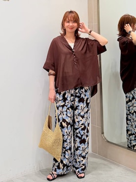 「Elura（エルーラ）のアイテム」を使った、mikaxさん（レディース・158cm）の夏コーディネート