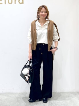 「アイテム（キーホルダー）」を使った、mikaxさん（レディース・158cm・40代）の秋コーディネート