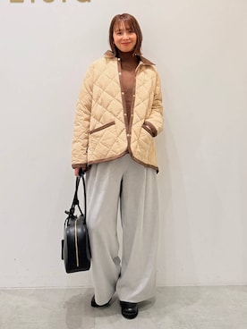 「アイテム（ボストンバッグ）」を使った、mikaxさん（レディース・158cm・40代）の冬コーディネート