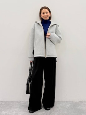 「アイテム（カチューシャ）」を使った、mikaxさん（レディース・158cm）の秋コーディネート