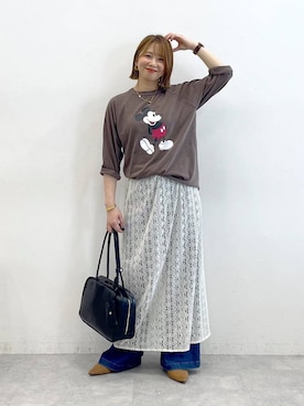「アイテム（スカート）」を使った、mikaxさん（レディース・158cm・40代）の夏コーディネート