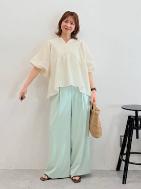 「Elura（エルーラ）のアイテム」を使った、mikaxさん（レディース・158cm）の春コーディネート