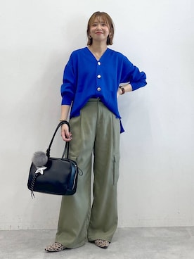 「アイテム（カーゴパンツ）」を使った、mikaxさん（レディース・158cm・40代）の夏コーディネート