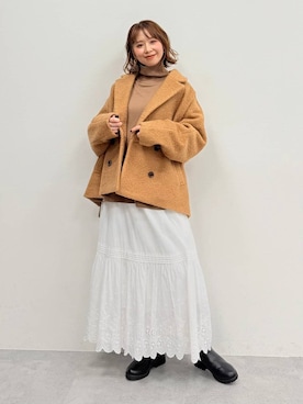 「アイテム（スカート）」を使った、mikaxさん（レディース・158cm・40代）の冬コーディネート