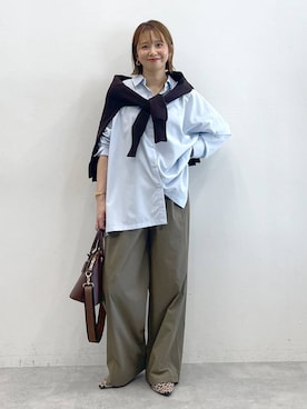 「アイテム（カーディガン/ボレロ）」を使った、mikaxさん（レディース・158cm・40代）の夏コーディネート