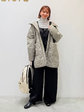 「アイテム（オールインワン・サロペット）」を使った、mikaxさん（レディース・158cm・40代）の秋コーディネート