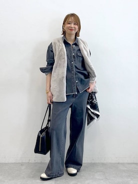 「アイテム（その他アウター）」を使った、mikaxさん（レディース・158cm・40代）の秋コーディネート