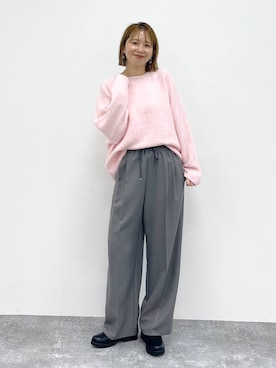 「アイテム（ニット/セーター）」を使った、mikaxさん（レディース・158cm・40代）の秋コーディネート
