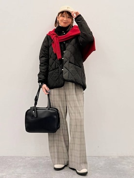 「アイテム（ダウンジャケット/コート）」を使った、mikaxさん（レディース・158cm・40代）の秋コーディネート