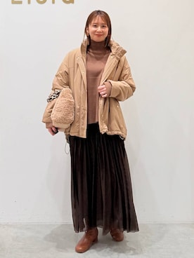 「アイテム（ダウンジャケット/コート）」を使った、mikaxさん（レディース・158cm・40代）の秋コーディネート