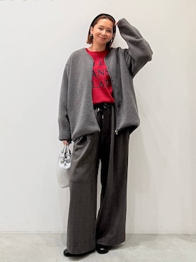 「アイテム（カチューシャ）」を使った、mikaxさん（レディース・158cm）の秋コーディネート