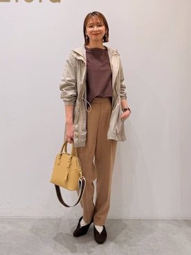 「アイテム（マウンテンパーカー）」を使った、mikaxさん（レディース・158cm）の秋コーディネート