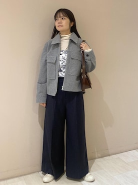 「ROPE' PICNIC（ロペピクニック）のアイテム（バンダナ/スカーフ）」を使った、miyaさん（レディース・158cm）の秋コーディネート