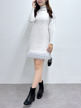 「高身長女子」｜La boutique BonBonさん（レディース・163cm）の冬コーディネート