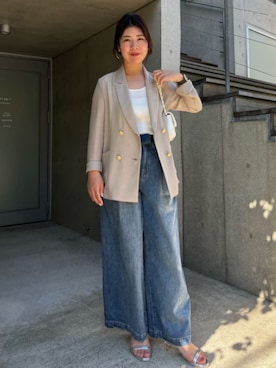 「La boutique BonBon（ラブティックボンボン）のアイテム（テーラードジャケット）」を使った、La boutique BonBonさん（レディース・160cm）の夏コーディネート