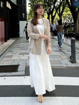「La boutique BonBon（ラブティックボンボン）のアイテム（テーラードジャケット）」を使った、La boutique BonBonさん（レディース・161cm）の夏コーディネート