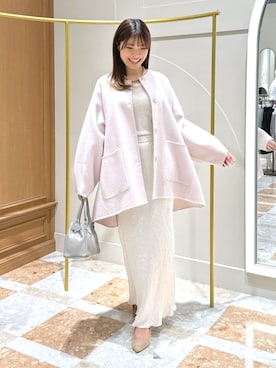 「アイテム（その他アウター、ピンク系）」を使った、La boutique BonBonさん（レディース・161cm）の秋コーディネート