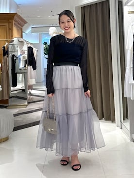ヘビロテアイテム】ビスチェ風シフォンドットカットソーを使った人気