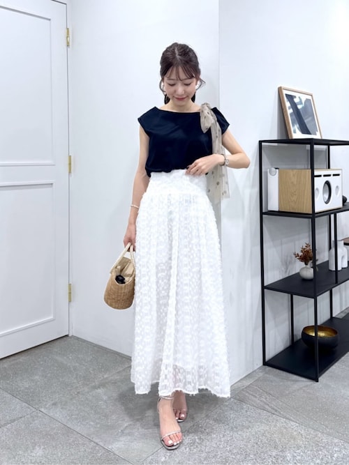 tシャツ 「最強愛され」ドットチュールリボンカットソー レディース La boutique Bonbon tシャツ 「最強愛され」ドットチュール