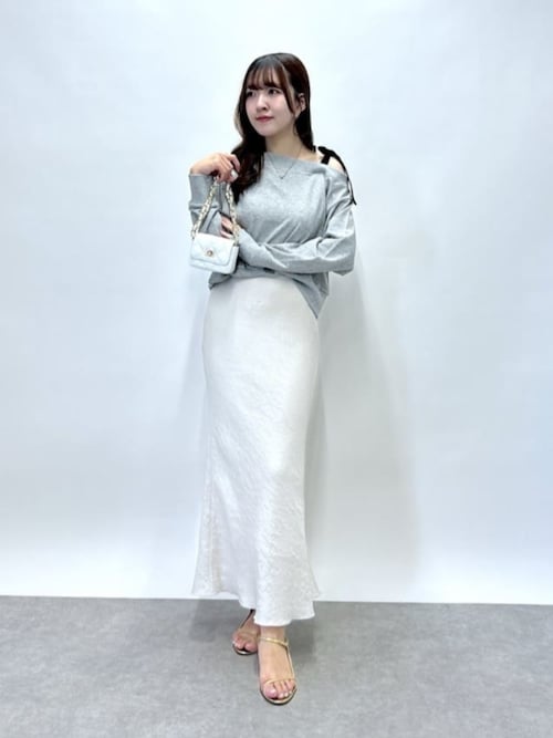 tシャツ 「オトナガーリー」ミニ裏毛オフショルリボンプルオーバー レディース セール】【オトナガーリー】ミニ裏毛オフショルリボンプル