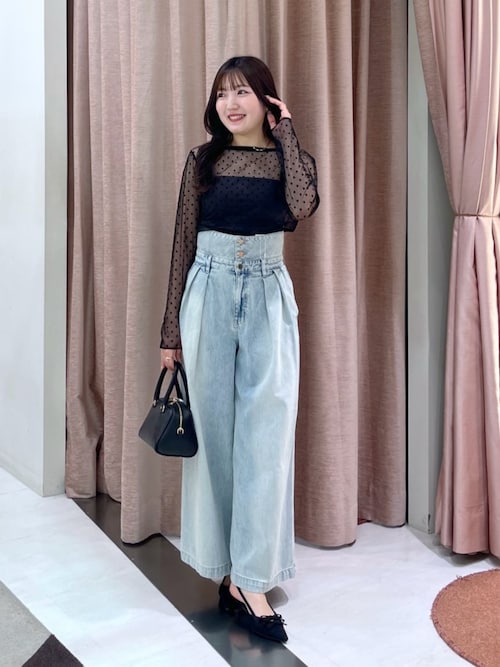 完売品La boutique BonBon ハイウエストバギーデニム La boutique BonBon ハイウエストバギーデニムパンツ - メルカリ
