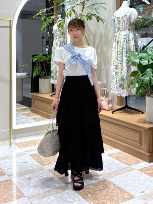 【美品】Perfume closet ストレッチシャツ 長袖 総柄 ITEMS ｜ Perfume Closet